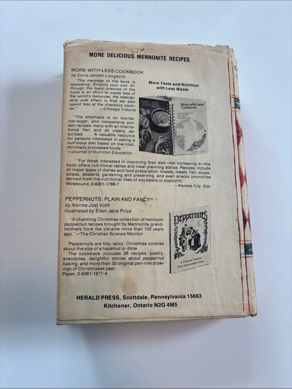 Bundle 2/$30! Vintage Mennonite Cookbook 1990 Printing